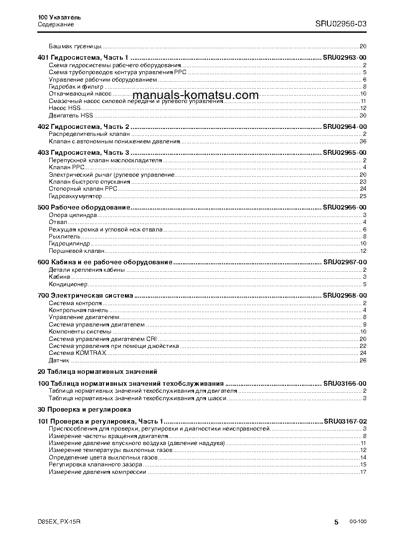 Protected: D85PX-15(JPN)-R S/N 20001-UP Shop (repair) manual (Russian)