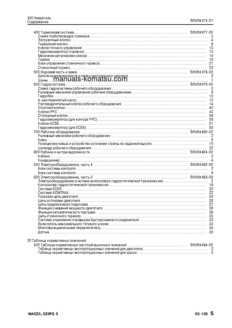 Protected: WA320-6(JPN) S/N 70001-UP Shop (repair) manual (Russian)