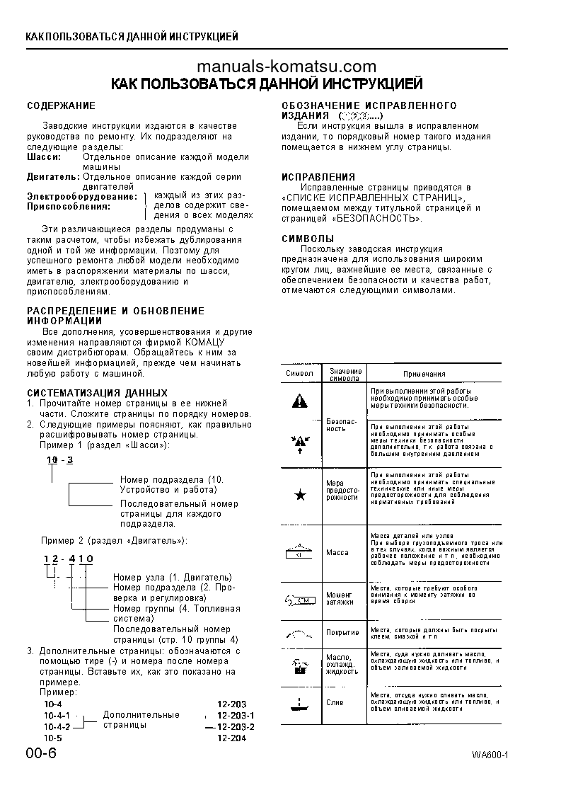 Protected: WA600-1(JPN)–50C DEGREE S/N 10001-UP Shop (repair) manual (Russian)