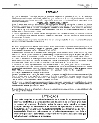 830E(USA) S/N A30708-A30732 Operation manual (Portuguese)