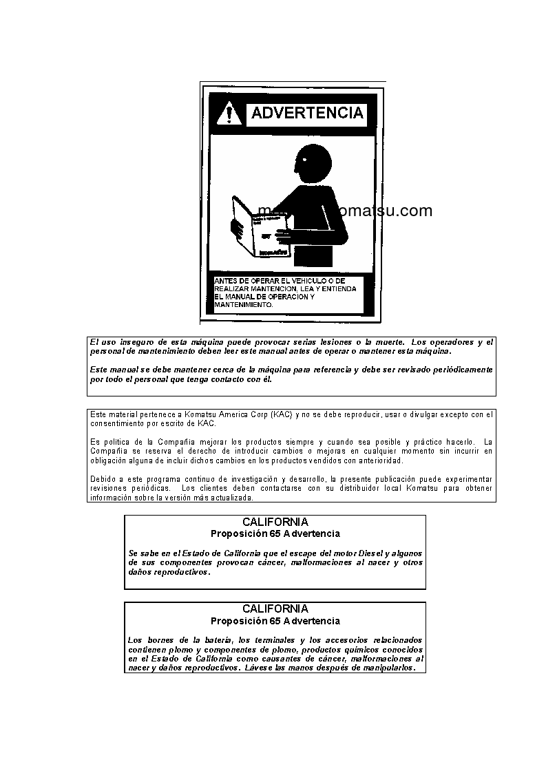 Protected: 930E-4(USA) S/N A30462-UP Shop (repair) manual (Spanish)