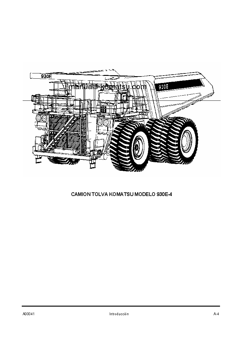 Protected: 930E-4(USA) S/N A30462-UP Shop (repair) manual (Spanish)