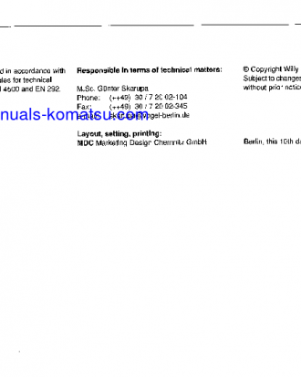 CENTRAL LUB(BEL) S/N ALL Operation manual (English)