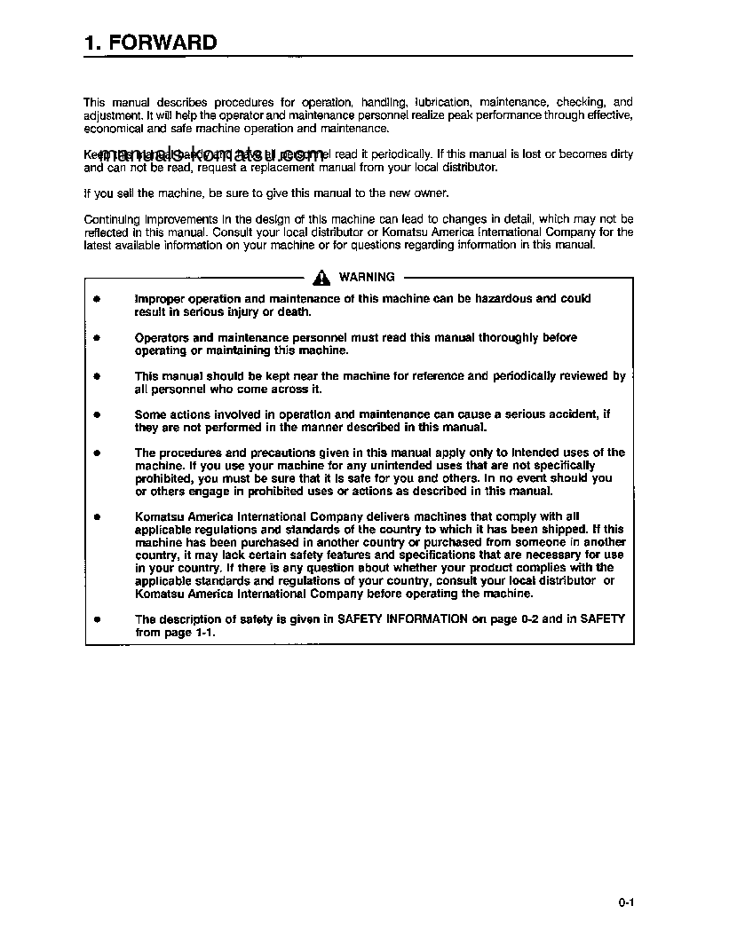 Protected: WA450-3(USA)-L S/N A30001-UP Operation manual (English)