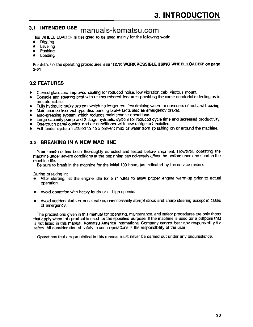 Protected: WA450-3(USA)-L S/N A30001-UP Operation manual (English)