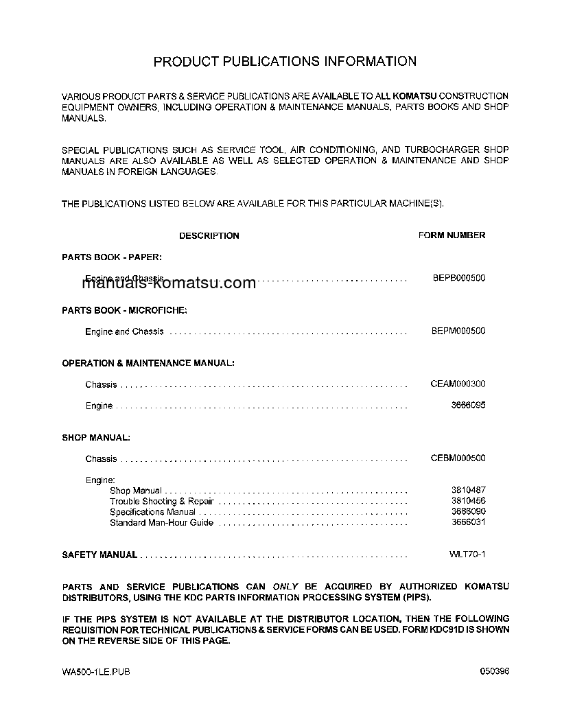 Protected: WA500-1(JPN)-LE S/N A61001-UP Operation manual (English)