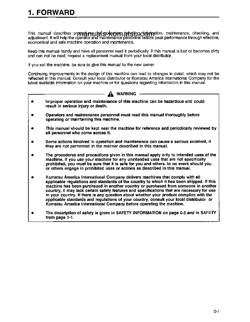 Protected: WA420-3(USA)-L S/N A30001-UP Operation manual (English)