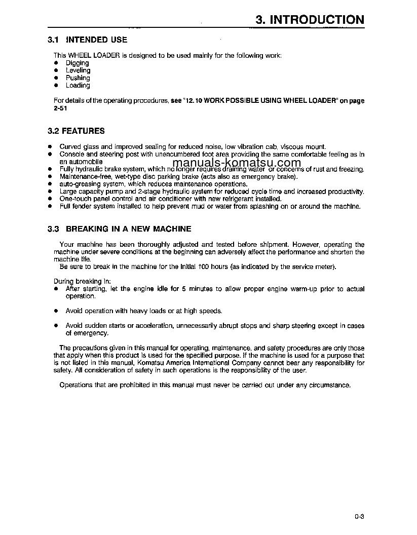 Protected: WA420-3(USA)-L S/N A30001-UP Operation manual (English)