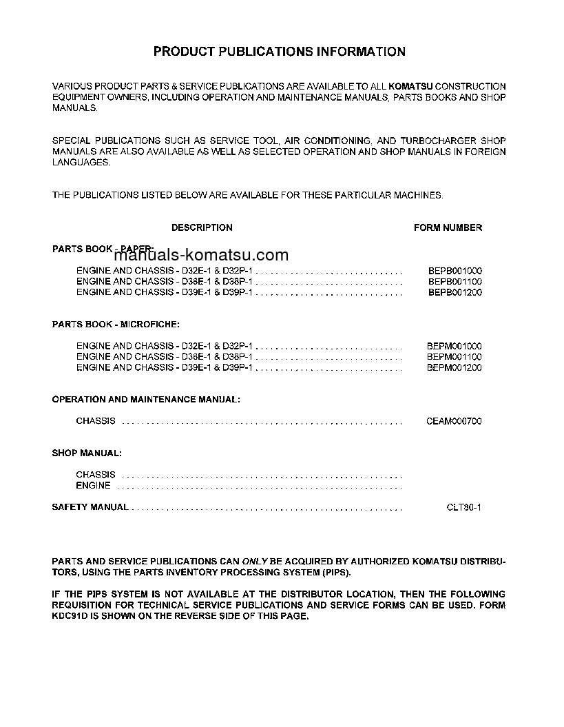 Protected: D39P-1(USA) S/N P095501-P095871 Operation manual (English)