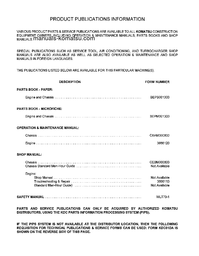 Protected: WA600-1(USA)-LE S/N A51001-UP Operation manual (English)
