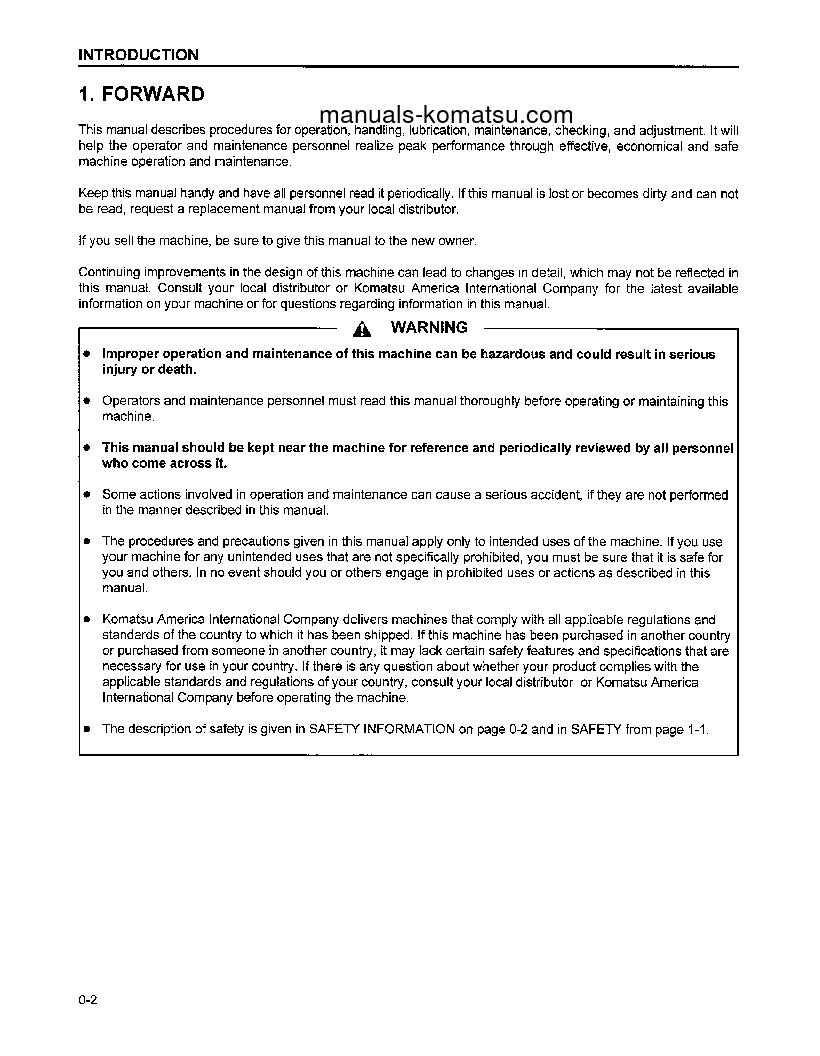 Protected: WA500-3(USA)-L S/N A70001-UP Operation manual (English)