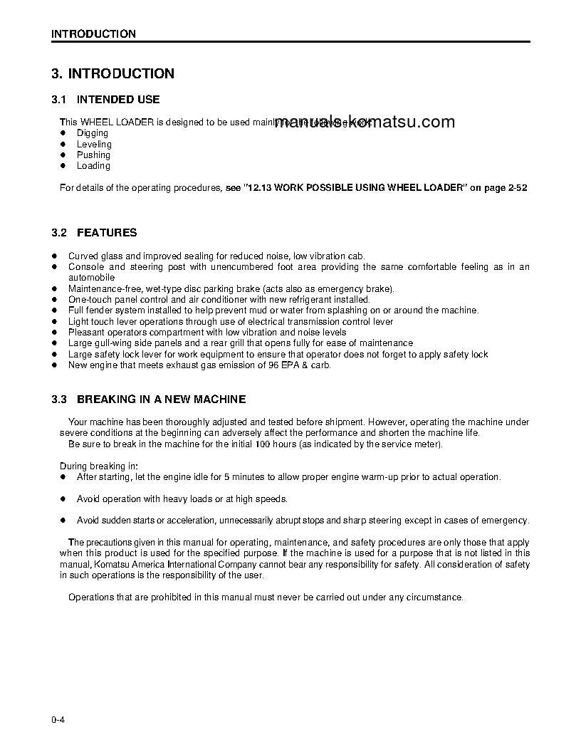 Protected: WA250-3(USA)-L S/N A70001-UP Operation manual (English)