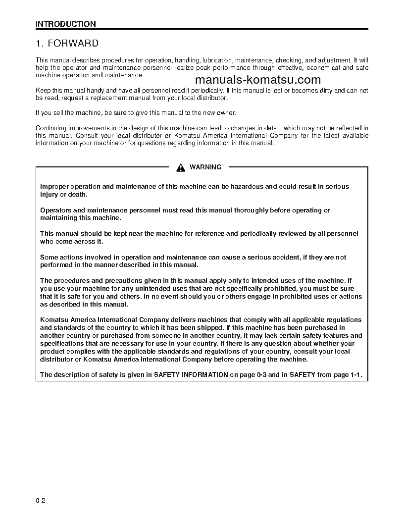 Protected: PC200Z-6(USA)-LE S/N A83001-UP Operation manual (English)