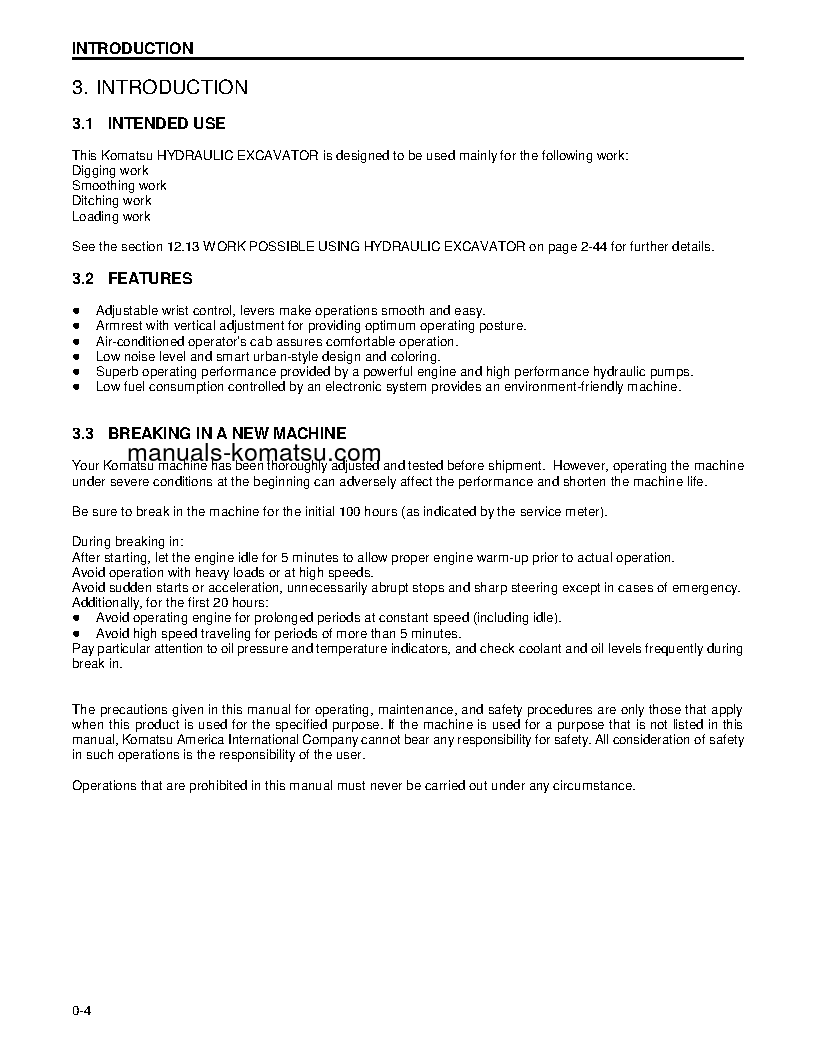 Protected: PC200Z-6(USA)-LE S/N A83001-UP Operation manual (English)