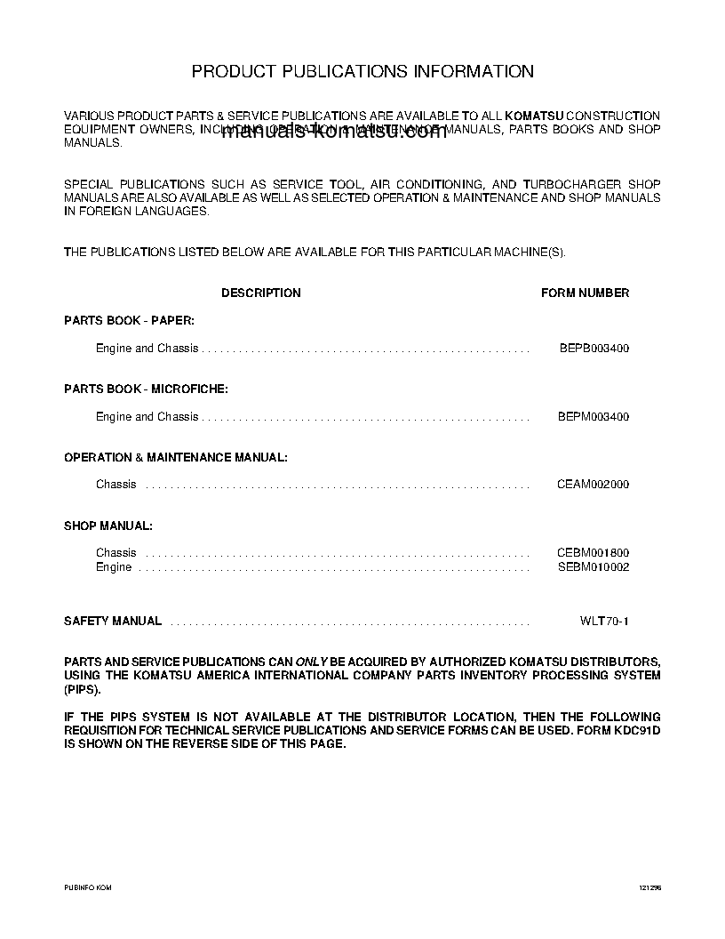 Protected: WA250PT-3(USA)-L S/N A75001-UP Operation manual (English)