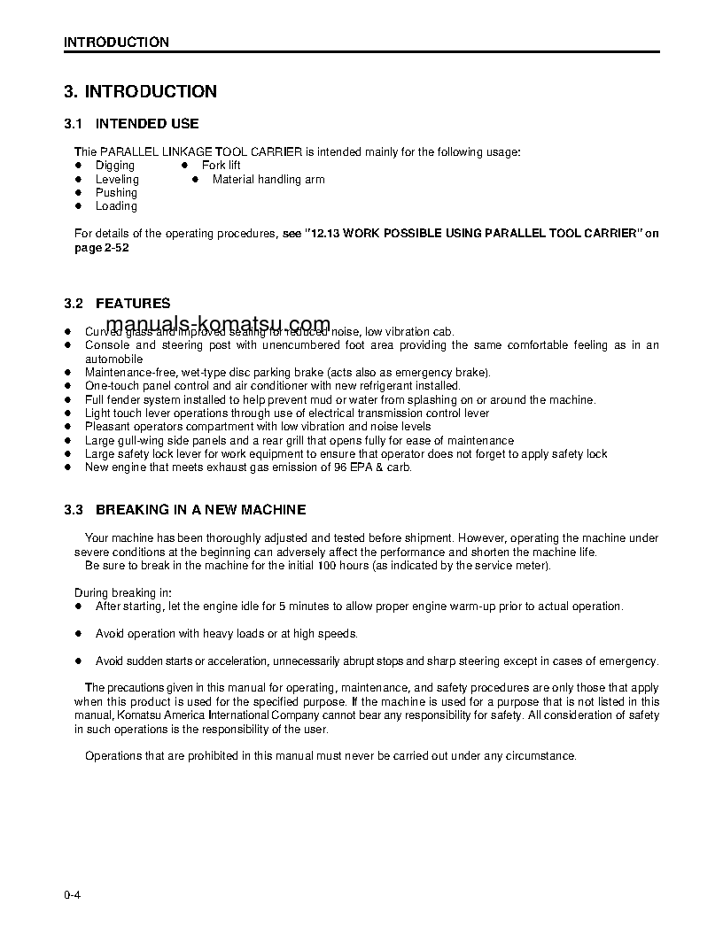 Protected: WA250PT-3(USA)-L S/N A75001-UP Operation manual (English)