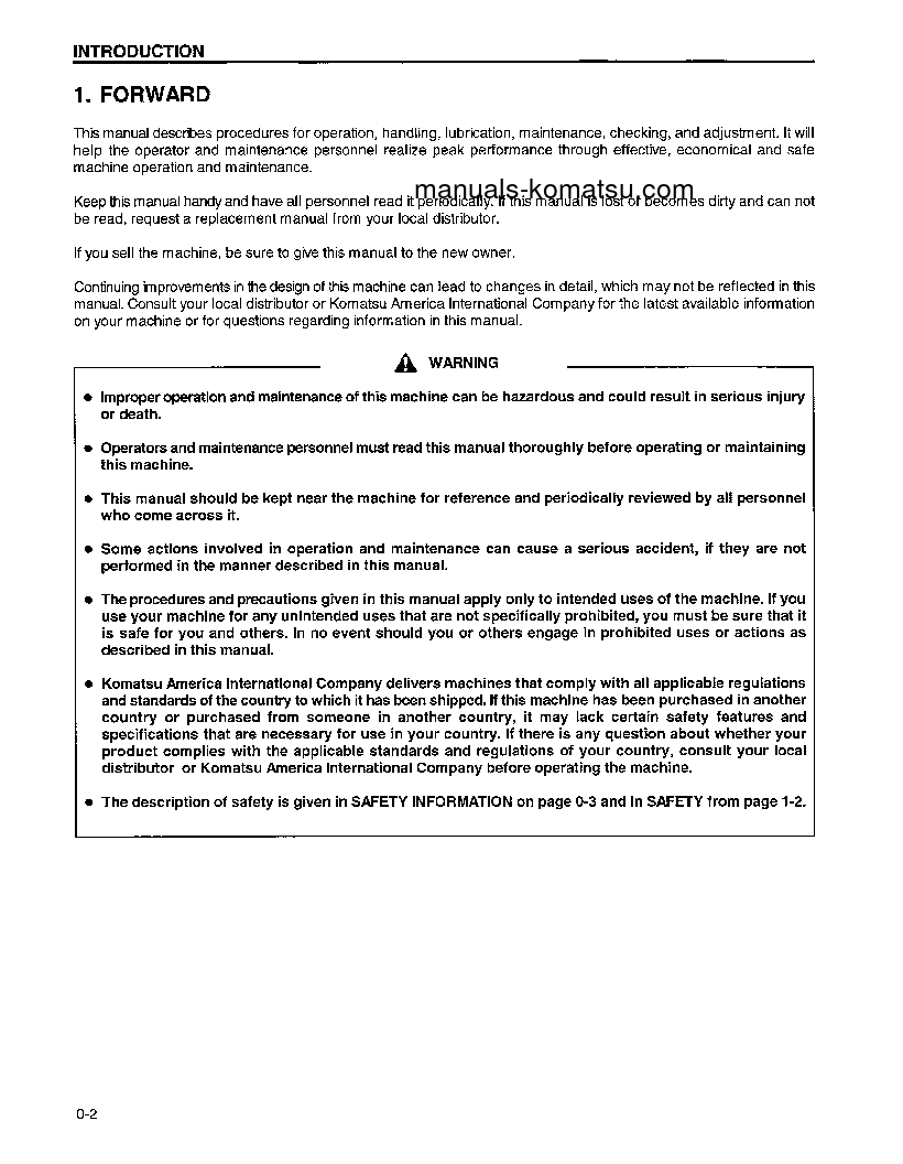 Protected: WA800-2(USA)-LC S/N A20020-UP Operation manual (English)