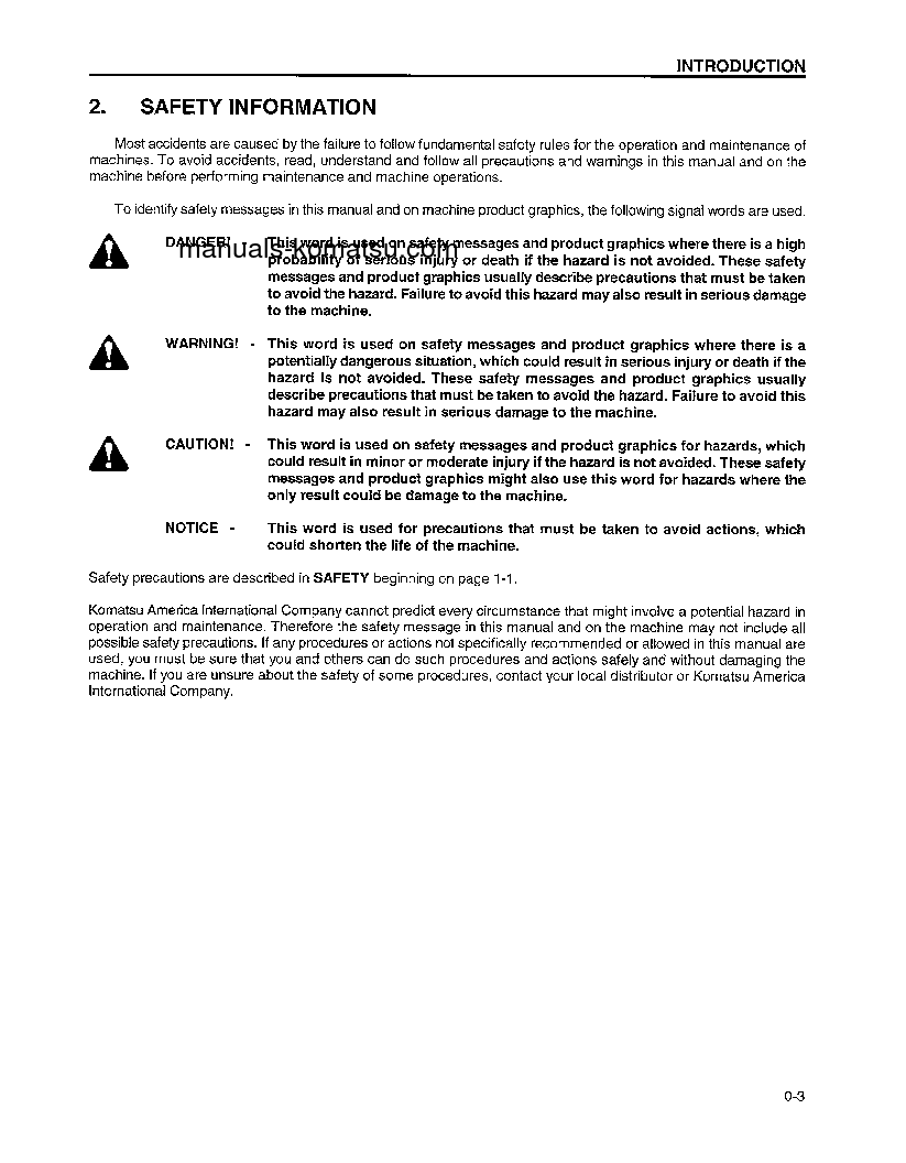 Protected: WA600-3(USA)-L S/N A52001-UP Operation manual (English)