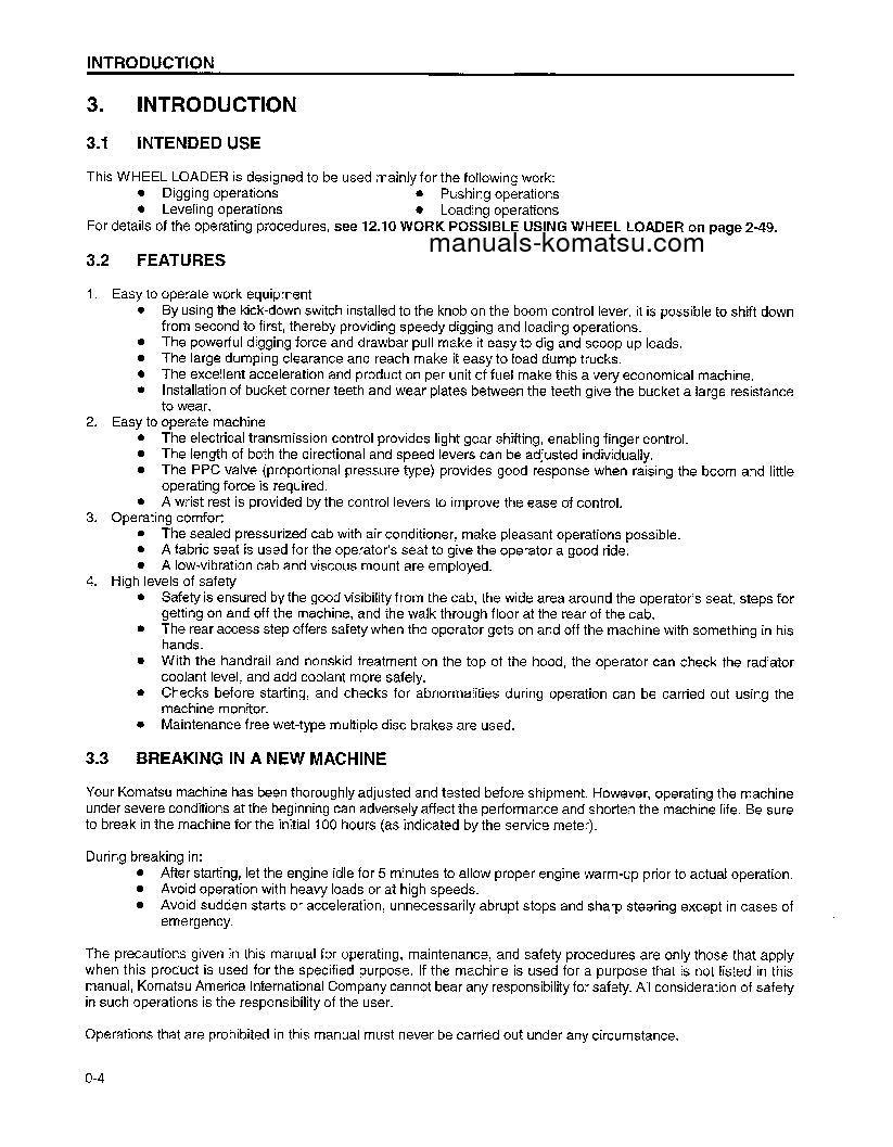 Protected: WA600-3(USA)-L S/N A52001-UP Operation manual (English)