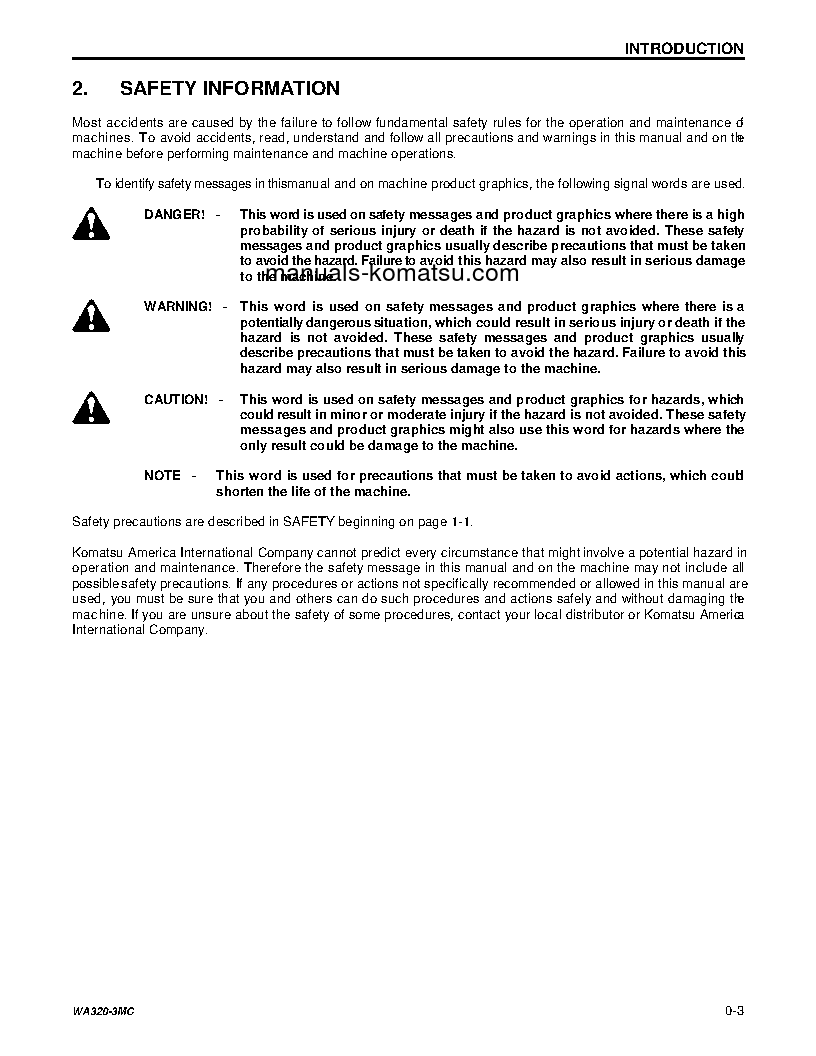 Protected: WA320-3(JPN)-MC S/N A31001-UP Operation manual (English)