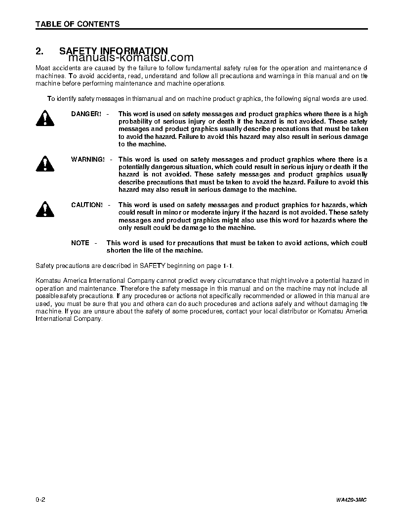 Protected: WA420-3(USA)-MC S/N A31001-UP Operation manual (English)