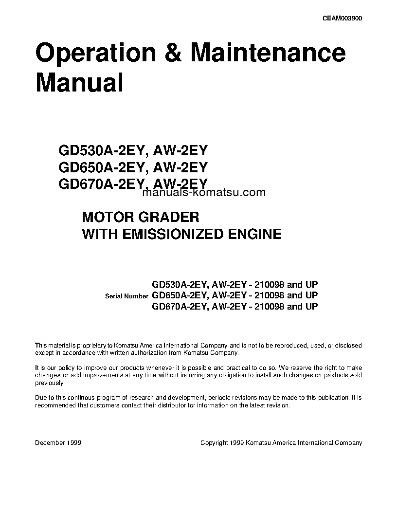 GD530A-2(USA)-E S/N 210098-UP Operation manual (English)