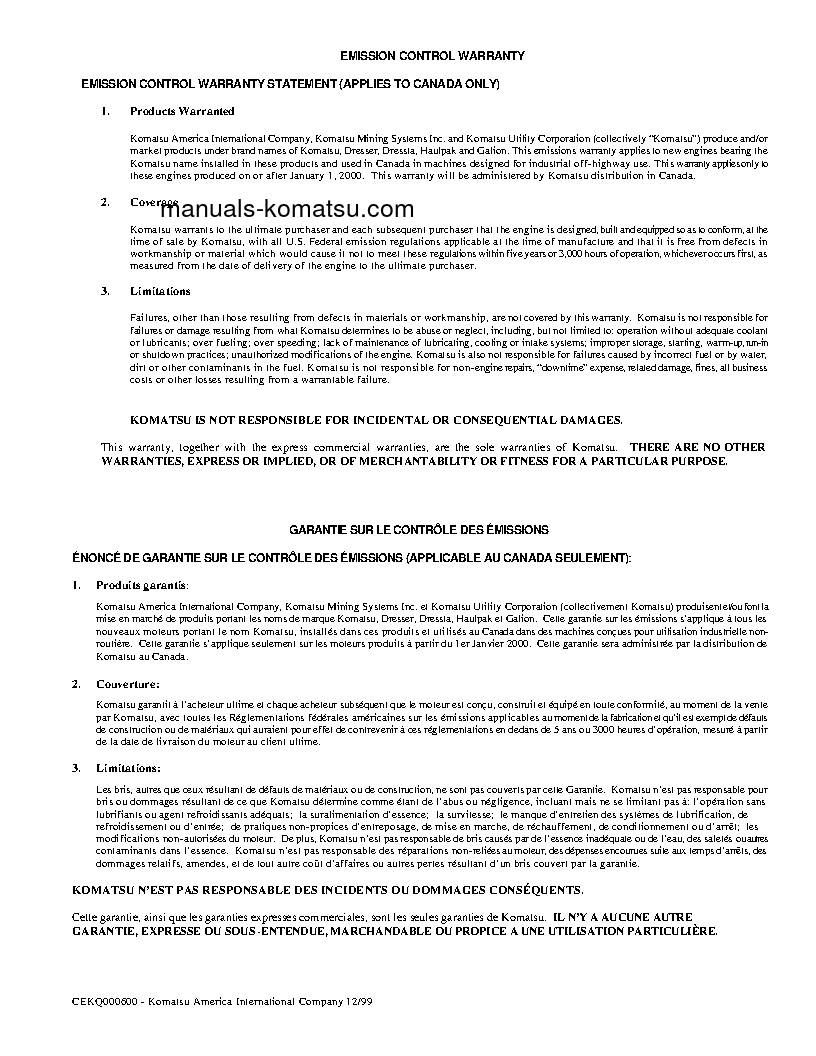 Protected: WA800-3(USA)-LC S/N A50001-UP Operation manual (English)
