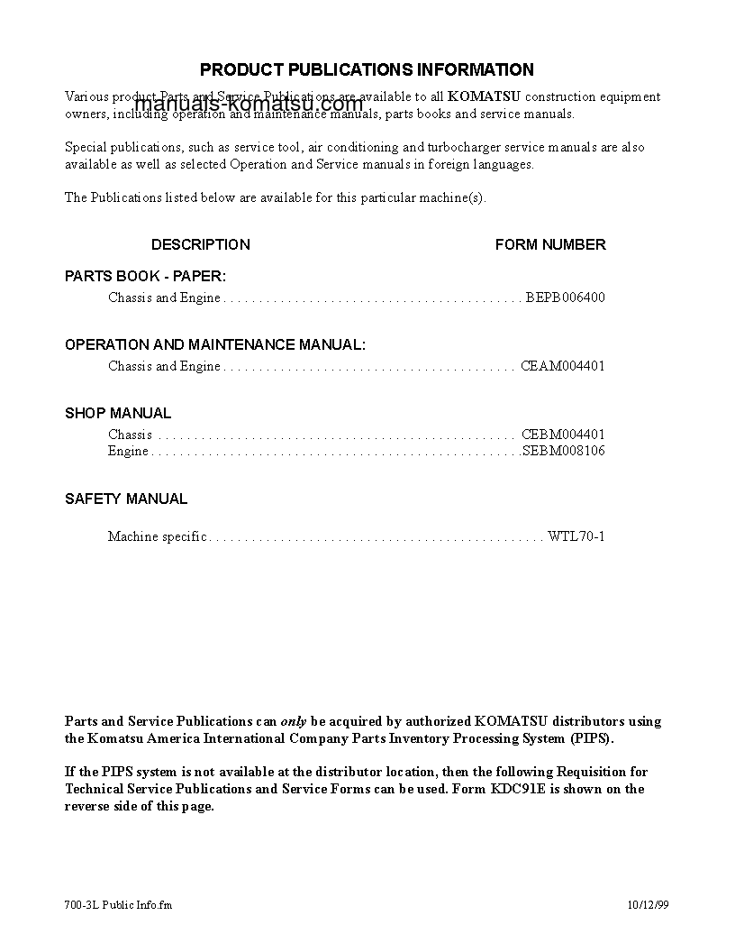 Protected: WA700-3(USA)-L S/N A50001-UP Operation manual (English)