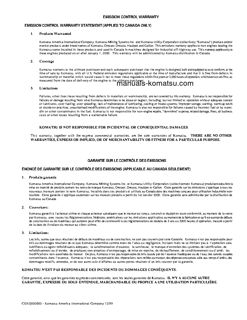 Protected: WA700-3(USA)-L S/N A50001-UP Operation manual (English)
