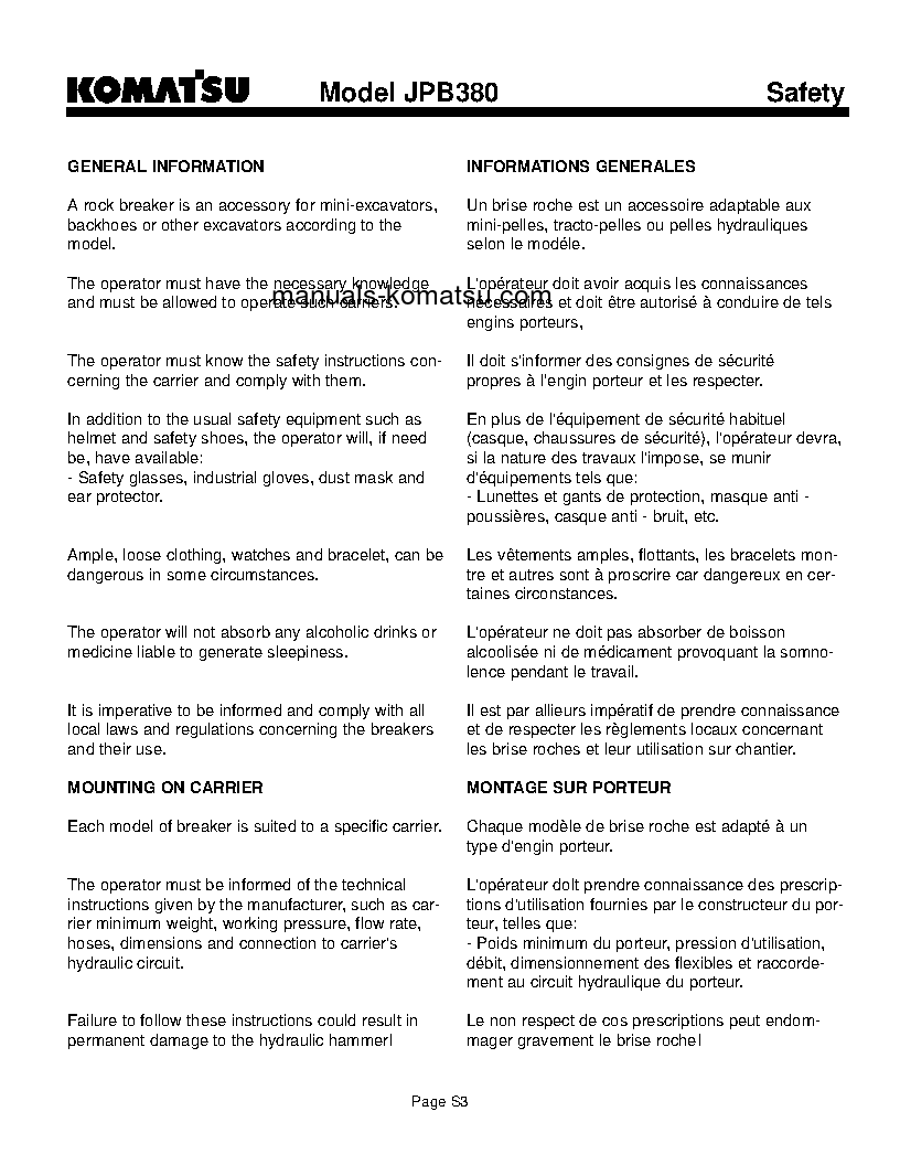 Protected: JPB380(USA) S/N ALL Operation manual (English)