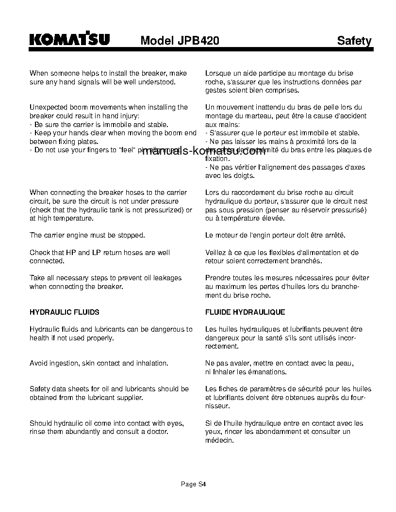 Protected: JPB420(USA) S/N ALL Operation manual (English)