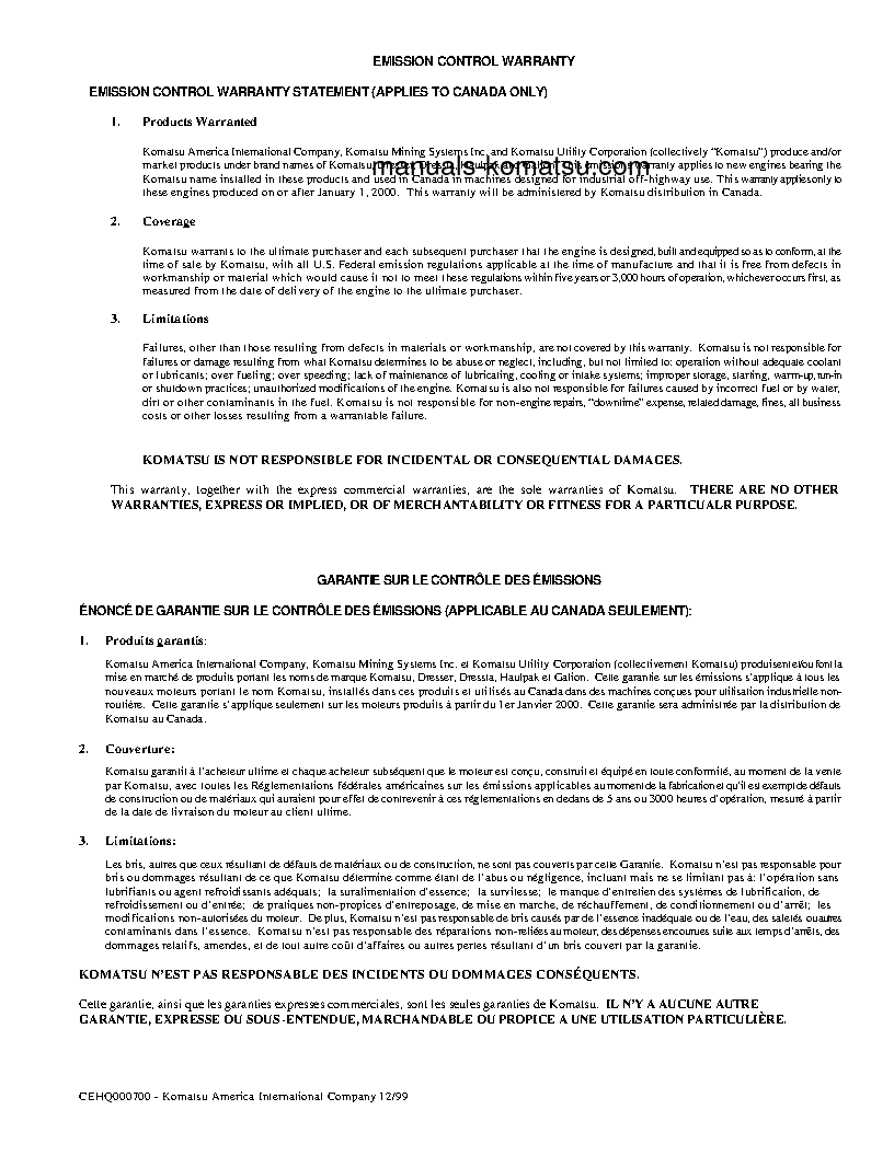 Protected: HD1500-5(USA) S/N A30039-A30048 Operation manual (English)