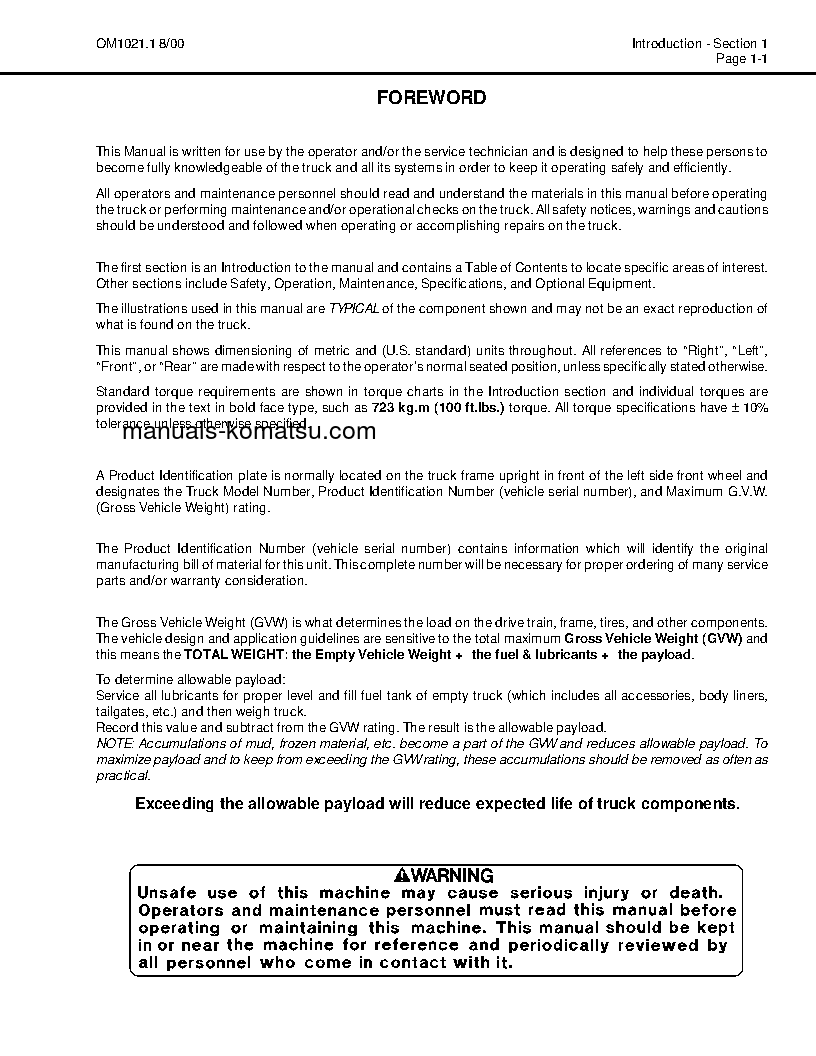 Protected: HD1500-5(USA) S/N A30039-A30048 Operation manual (English)