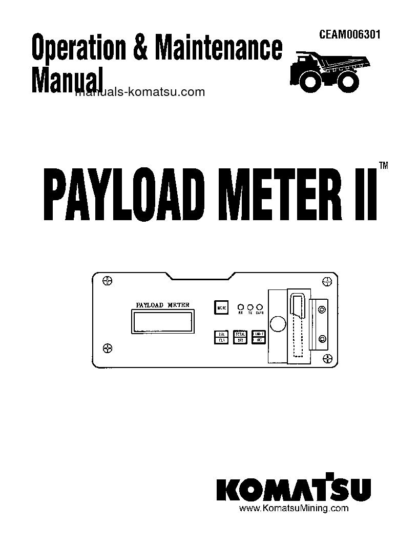 PLM II(USA) S/N WITH 3 LIGHTS Operation manual (English)