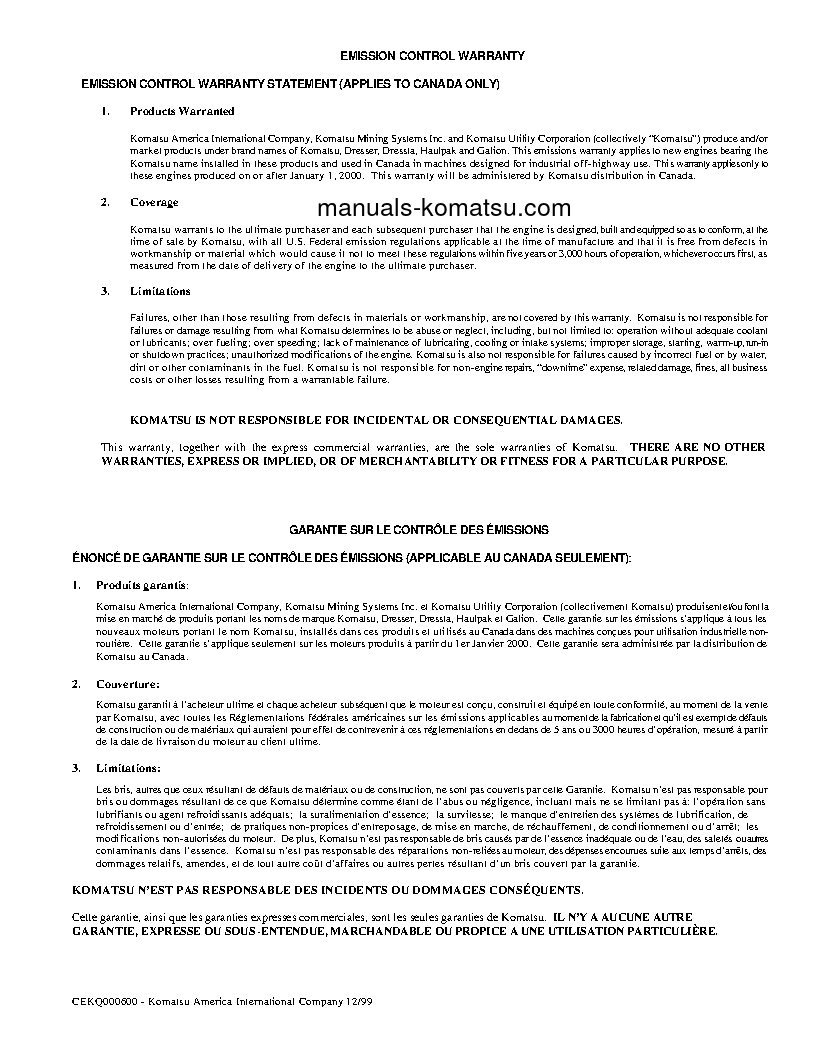 Protected: PC400HD-6(USA)-LM S/N A85001-UP Operation manual (English)