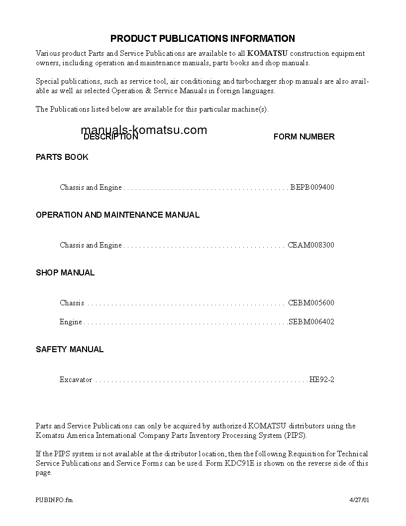 Protected: PW400MH-6(USA) S/N A84210-UP Operation manual (English)