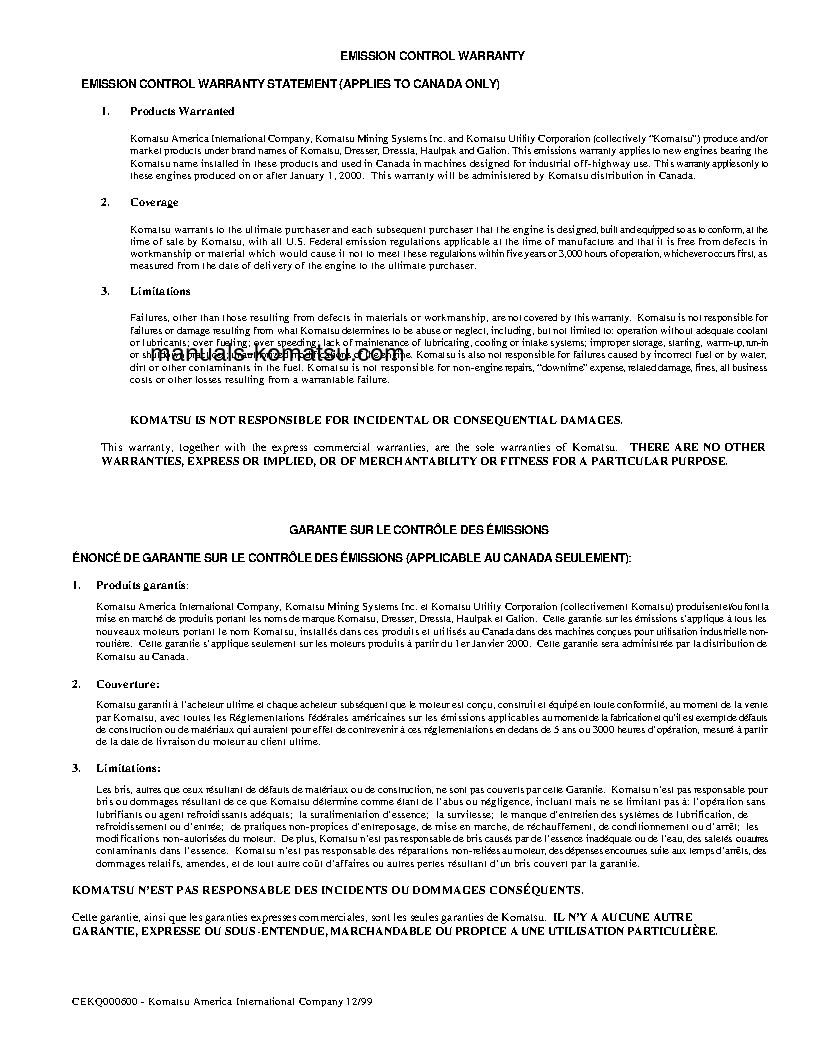 Protected: PC200LL-6(USA) S/N A85001-UP Operation manual (English)