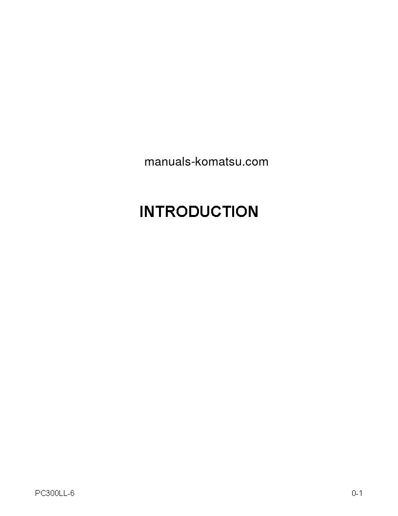 Protected: PC300LL-6(USA) S/N A84001-UP Operation manual (English)