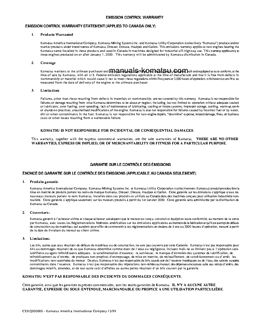 Protected: PC300LC-7(USA)-L S/N A85001-UP Operation manual (English)