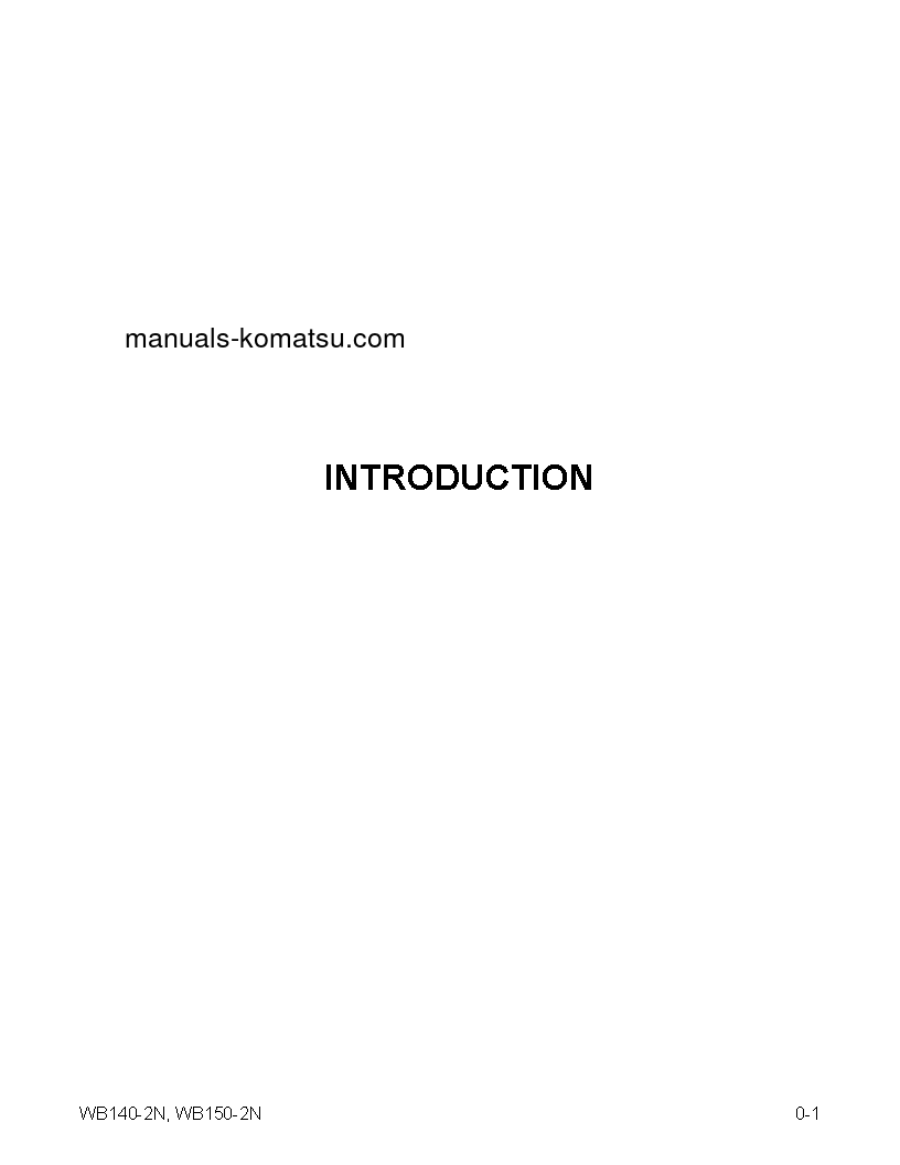 Protected: WB150-2(USA)-N S/N A60001-A60028 Operation manual (English)