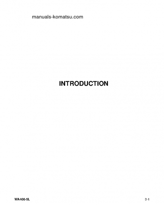 WA400-5(USA)-L S/N A40001-UP Operation manual (English)