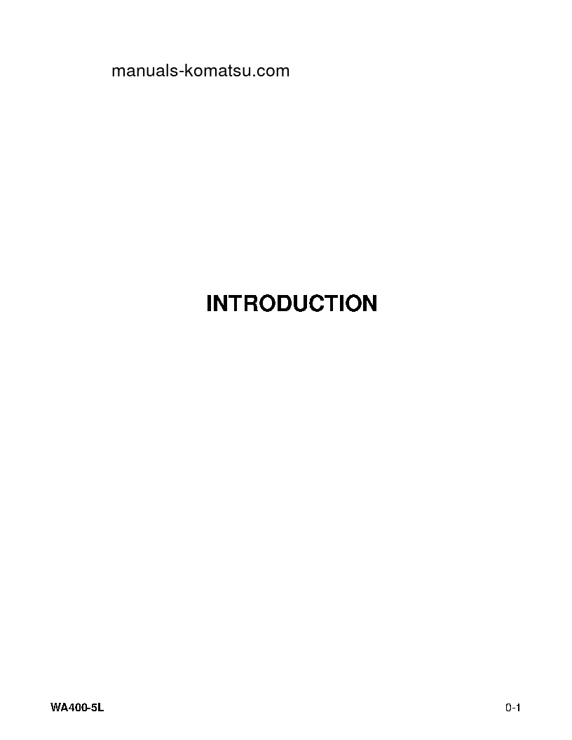 Protected: WA400-5(USA)-L S/N A40001-UP Operation manual (English)