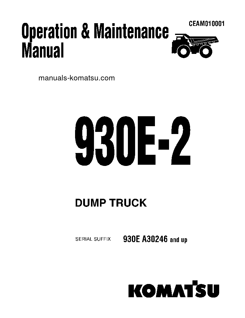 930E-2(USA)-3 S/N A30246-A30291 Operation manual (English)