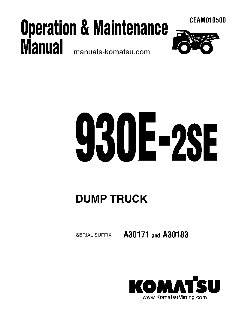 930E-2(USA)-SE S/N A30183 Operation manual (English)
