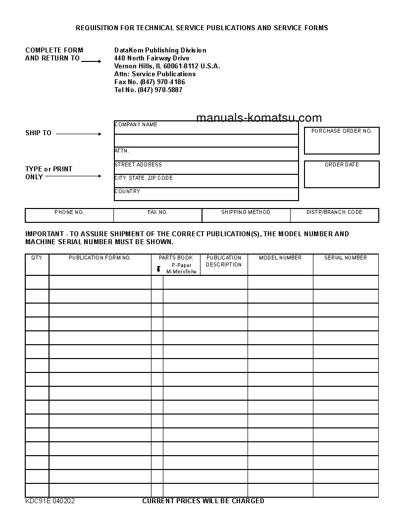 Protected: WB140PS-2(USA)-N S/N A40001-A40033 Operation manual (English)