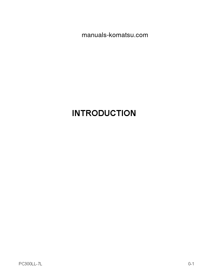 Protected: PC300LL-7(USA)-L S/N A85001-UP Operation manual (English)