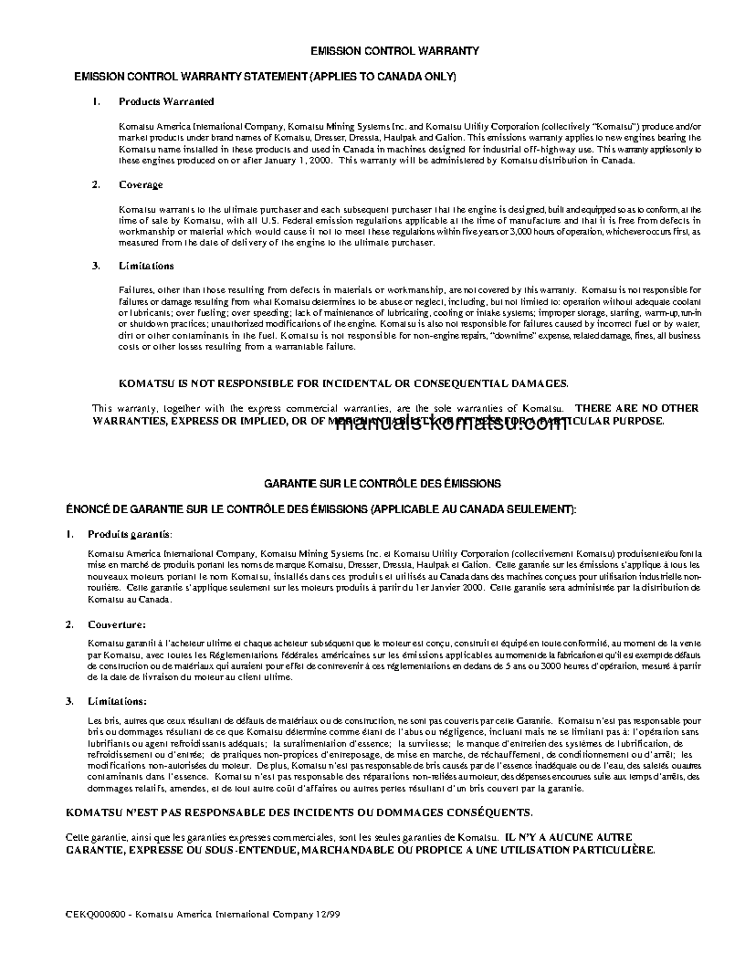 Protected: PC400LC-7(USA)-L S/N A86001-UP Operation manual (English)