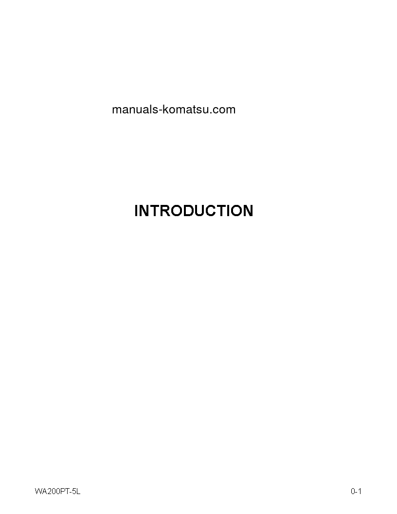 Protected: WA200PT-5(USA)-L S/N A89001-UP Operation manual (English)