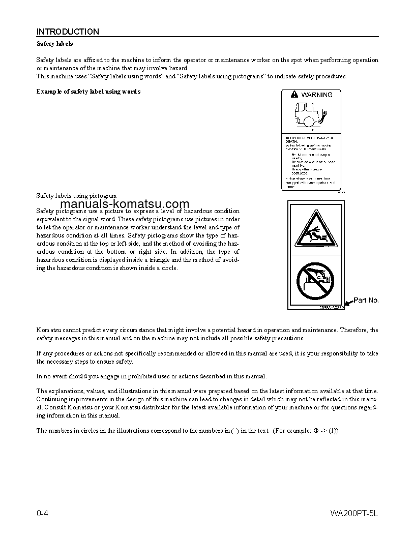 Protected: WA200PT-5(USA)-L S/N A89001-UP Operation manual (English)
