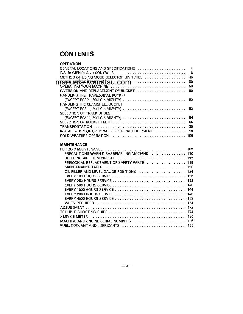 Protected: PC300LC-5(GBR)-K S/N K20001-UP Operation manual (English)